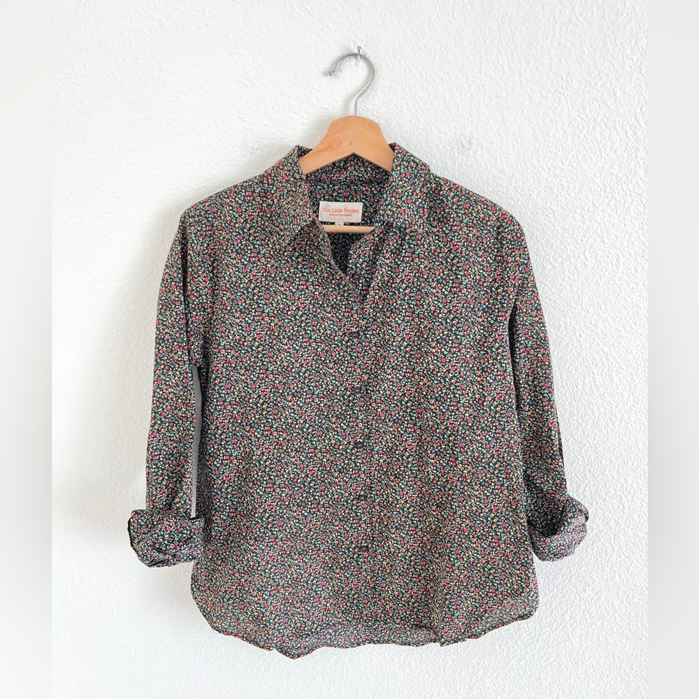 THE LITTLE PROJECT small floral print long sleeve button down / size S